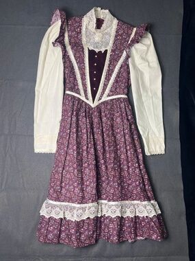 Vintage Gunne Sax June Filles 1970's Cottagecore Dress size 14